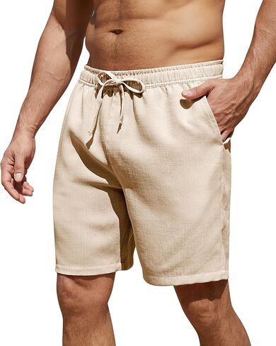 Casual Shorts for Men 7 Inch Casual Solid Men's Chino Shorts Relaxed Fit for Travel Beach in Saudi Arabia