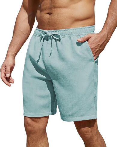 Casual Shorts for Men 7 Inch Casual Solid Men's Chino Shorts Relaxed Fit for Travel Beach in Saudi Arabia