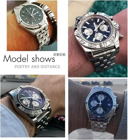 KLVN 24mm Wrist Bracelets 316L Stainless Steel Watch Strap For Breitling Premier Avenger Super Ocean 20mm 22mm Metal Watch Bands in Saudi Arabia