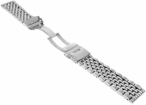 Ewatchparts Bead Of Rice Watch Band Compatible With Or Vintage Omega Watches In 19mm Stainless Steel in Kuwait