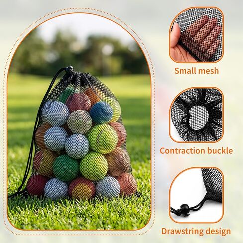 6-Pack Mesh Bags Drawstring- 11.8'' x 9.8'' Breathable Mesh Bag w/Lock for Gym,Travel, Camping, Beach - Multipurpose Storage Net Bag for Balls, Swim Gear, Laundry, Toys in Kuwait