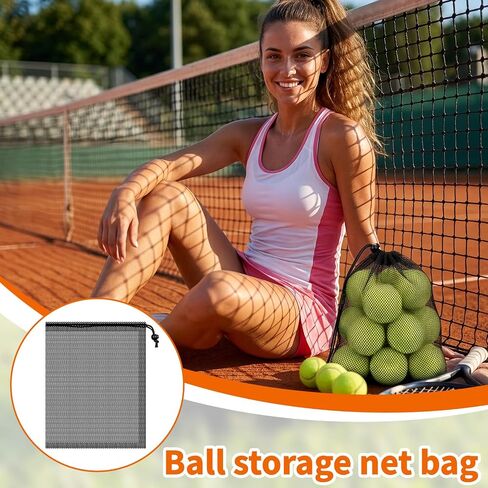 6-Pack Mesh Bags Drawstring- 11.8'' x 9.8'' Breathable Mesh Bag w/Lock for Gym,Travel, Camping, Beach - Multipurpose Storage Net Bag for Balls, Swim Gear, Laundry, Toys in Kuwait
