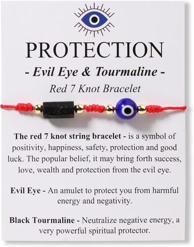 Protection Negative Blocker Bracelets Gifts for Women Men, Black Tourmaline Obsidian Amethyst Bracelets in Kuwait