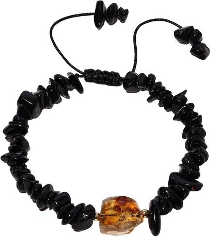 Irregular Crystal Chips Beaded Bracelets Raw Citrine Tumbled Stones Bracelets for Women Adjustable Handmade Wealth Jewelry in Saudi Arabia
