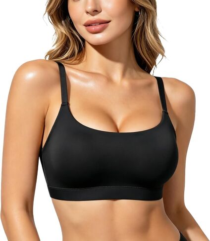 Womens Bralettes Cami Bra Wireless No Underwire Seamless Unlined Scoop Neck Comfort No Padding Sports Bra for Everyday Wear in Saudi Arabia