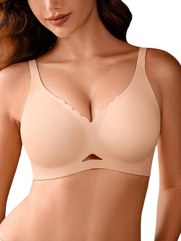 Wireless Jelly Bras for Women- Padded Bra No Underwire, Seamless Comfort Bralette with Support, Everyday T-Shirt Bra in Saudi Arabia
