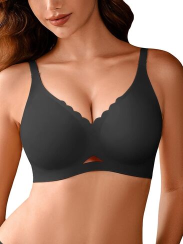 Wireless Jelly Bras for Women- Padded Bra No Underwire, Seamless Comfort Bralette with Support, Everyday T-Shirt Bra in Saudi Arabia