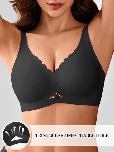 Wireless Jelly Bras for Women- Padded Bra No Underwire, Seamless Comfort Bralette with Support, Everyday T-Shirt Bra in Saudi Arabia