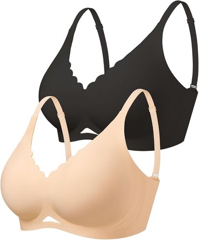 Wireless Jelly Bras for Women- Padded Bra No Underwire, Seamless Comfort Bralette with Support, Everyday T-Shirt Bra in Saudi Arabia