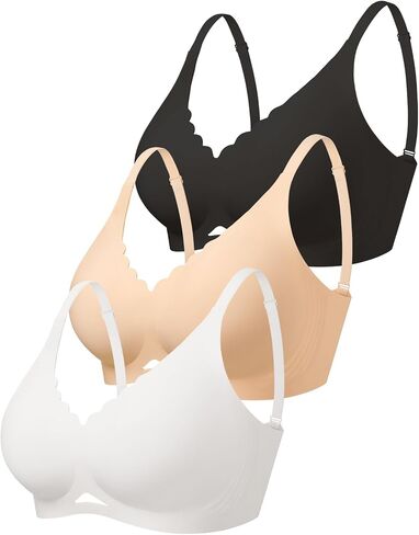 Wireless Jelly Bras for Women- Padded Bra No Underwire, Seamless Comfort Bralette with Support, Everyday T-Shirt Bra in Saudi Arabia