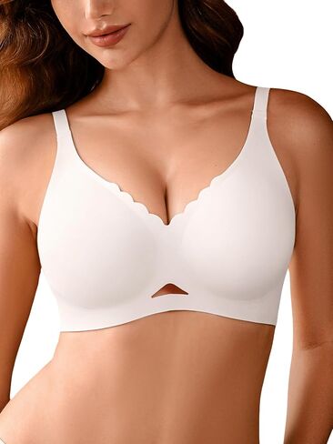 Wireless Jelly Bras for Women- Padded Bra No Underwire, Seamless Comfort Bralette with Support, Everyday T-Shirt Bra in Saudi Arabia