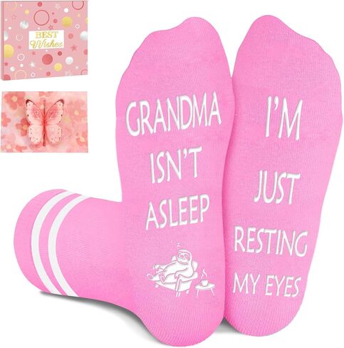 Juesly Grandma Gifts, Funny Socks Perfect for Grandma Birthday Gifts, Grandparents Day, Mother's Day, Christmas in Saudi Arabia