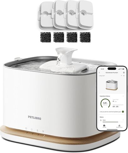 PETLIBRO 6 Packs Replacement Filters for Dockstream Cat Water Fountain PLWF105/PLWF115/PLWF005, 3 Months Set of Replacement Filters for Ultra Quiet Pet Water Fountain in Kuwait