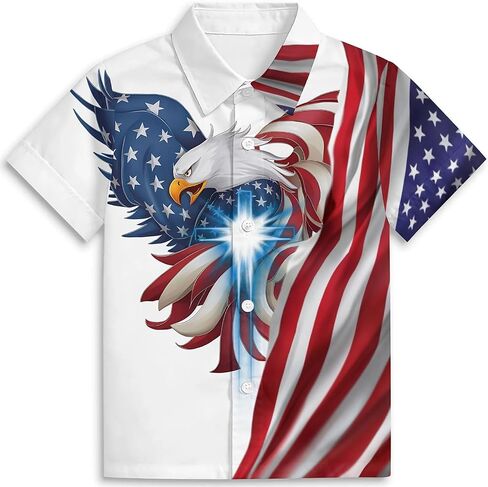 Pirate Boys Hawaiian Shirts Novelty Printed Funky Short Sleeve Button Down Shirt Kids Aloha Luau Shirt 3-14 Years in Saudi Arabia