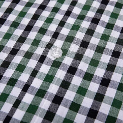 Button Down Plaid Boy Shirt: Kids Aged 4-13 Short Sleeve Cotton Breathable Top - Casual for Travel Church Wedding Outdoor in Saudi Arabia