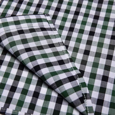 Button Down Plaid Boy Shirt: Kids Aged 4-13 Short Sleeve Cotton Breathable Top - Casual for Travel Church Wedding Outdoor in Saudi Arabia