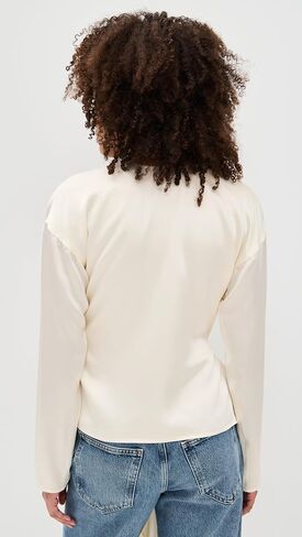 Helmut Lang Women's Long Sleeve Scarf Drape Top in Saudi Arabia