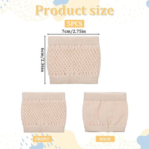 QfwdfcTrenz 5 Pairs Women Open Toe Half Socks, Cotton Peep Toe Sandal Liner Socks Non-Slip Toes Covers No Show Toeless Half Sock for Clogs Flip Flops Slides Slippers(3 Beige, 2 Black) in Kuwait