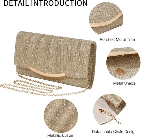 Women's Evening Bag Clutch Purses Crossbody Ladies Sparkling Handbag for Wedding Formal Party Cocktail Prom in Kuwait
