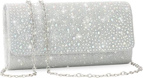 Women's Evening Bag Clutch Purses Crossbody Ladies Sparkling Handbag for Wedding Formal Party Cocktail Prom in Kuwait