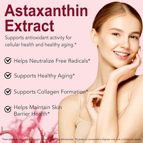 Astaxanthin Supplements 24mg | 120 Softgels | Natural Astaxanthin Antioxidant Supports for Eye & Skin & Joint Health | Fresh Microalgae Source | Non-GMO, Gluten Free | 4 Month Supply in Kuwait
