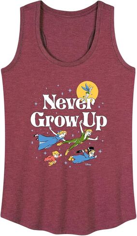 ديزني بيتر بان - Never Grow Up - Fly Away - قميص بدون أكمام للسيدات بظهر ريسر in Kuwait