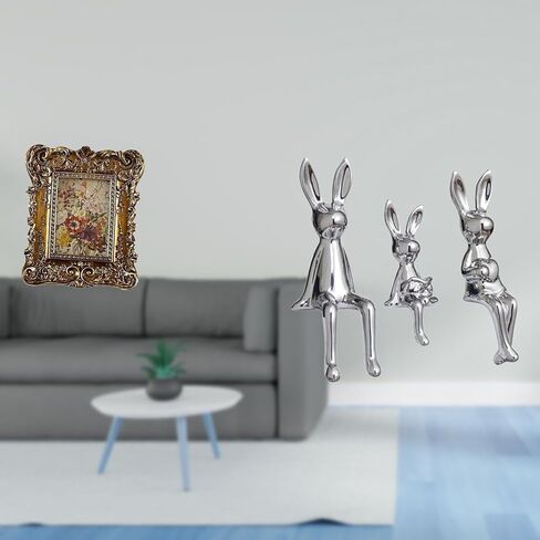 Fenteer Photo Frame Retro Vintage Table Picture Frame Ornate Wall Hanging Figurine Sculpture Sitting Statue Ornament Resin Ceramic Material Suitable for Gift in Saudi Arabia
