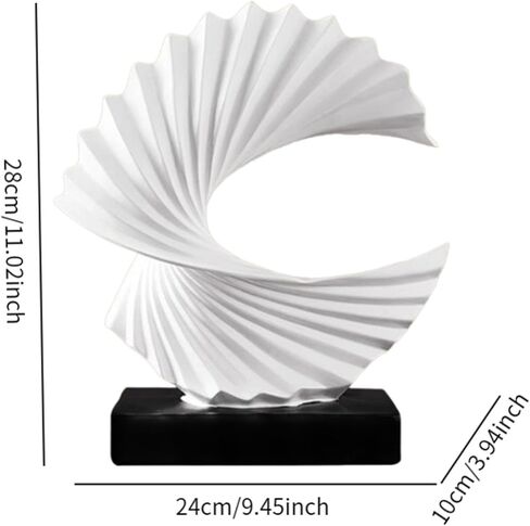 Fenteer Wave Sculpture Resin Tabletop Photo Frame Ornate Antique Baroque Frame Modern Abstract Figurine Picture Frame Suitable for Gift Giving Office in Kuwait