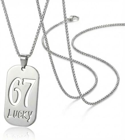 67 Chain 67 Necklace Steel Necklaces for 67 Number Chunky Chain Sport Necklace in Saudi Arabia
