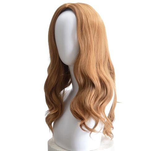 Girls Costume Wigs, 21 Inch Shoulder Length Wavy Curly Middle Part Ginger Color Wigs for Women, Synthetic Fiber, Small Head Size 52cm in Saudi Arabia