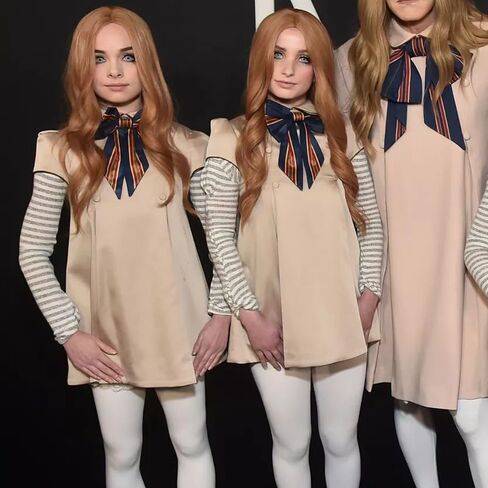 Girls Costume Wigs, 21 Inch Shoulder Length Wavy Curly Middle Part Ginger Color Wigs for Women, Synthetic Fiber, Small Head Size 52cm in Saudi Arabia