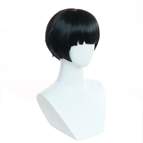 Anime Mob Shigeo Kageyama Wig Black Short Bowl-shaped Party Hair Halloween Cosplay Props Accessory in Saudi Arabia
