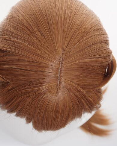 Asuka Langley Sohryu cosplay wig brown hair Straight wig Heat resistant Synthetic Hair with wig cap Unstyled Wig in Saudi Arabia