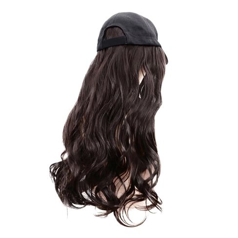 NOLITOY Women Wig with One-piece Hat Long Curly Hairpiece for Casual Wear Elegant Synthetic Wig Cap for Various Occasions for Halloween Concerts and Cosplay Events in Kuwait