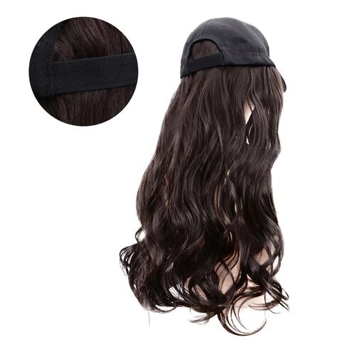 NOLITOY Women Wig with One-piece Hat Long Curly Hairpiece for Casual Wear Elegant Synthetic Wig Cap for Various Occasions for Halloween Concerts and Cosplay Events in Kuwait