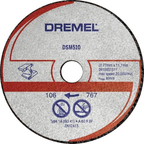 Dremel DSM510 Multifunctional Cutting Disc Multipack, Accessory Set with 3 Cutting Discs 77 mm for Circular Saw for Sawing and Separating Wood and Soft Materials in Kuwait