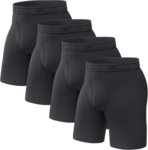 Pair of Thieves Men Every Day Kit Performance Long Boxer Briefs | ملابس داخلية للرجال | لينة وبدون علامات | فتل الرطوبة in Kuwait