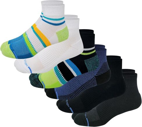 Dr. Motion Men's Quarter Crew Compression Socks for Everyday Wear, 6 Pairs in Kuwait