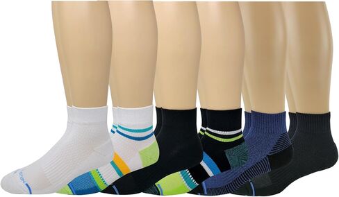 Dr. Motion Men's Quarter Crew Compression Socks for Everyday Wear, 6 Pairs in Kuwait