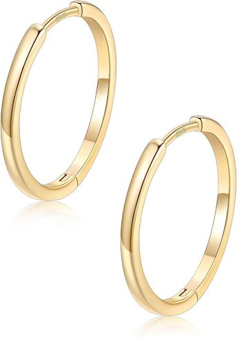 FaithHeart 925 Sterling Silver Post Huggie Hoop Earrings for Women, Silver Small Hoop Earring, Hypoallergenic Cartilage Earrings for Women in Kuwait