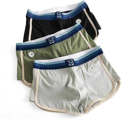 Evankin Men's Boxer Briefs 3 Pack, Ribbed Knit Quick Dry Trunks | 95% cotton stretch underwear with contour pouch, soft support, and breathable daily comfort. in Kuwait