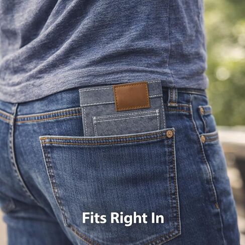 Pocket Pants Mini Jeans Wallet,Funny Jorts Style Denim Shorts Purse with 6 Card Slots for All Ages, Slim Folding Card Holder for Teens & Adults, Novelty Gag Gift for Men & Women in Saudi Arabia