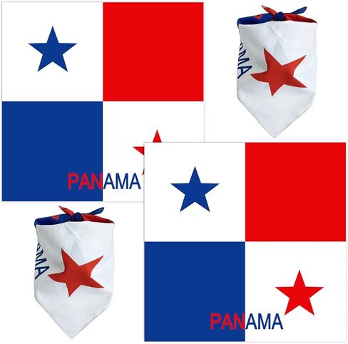 WEITBF 2 Pack Panama Flag Bandana Panamanian Scarf Bandanas Headband - 100% Cotton, 22 x 22 inch in Kuwait