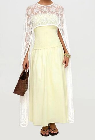 Women’s Sheer Floral Lace Cape Shawl for Evening Dress Lace Shawl Cape Poncho Top Capelets Elegant Bridal Wrap Capelet in Kuwait