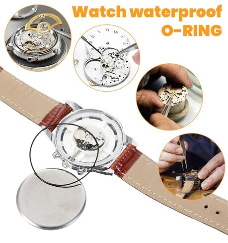 28 Pcs Watch Gasket, 0.6mm Waterproof O-Ring Gasket Kit Rubber Watch Seal Washers, Watches Back Cover Gaskets, Repair Tool Kit in Kuwait