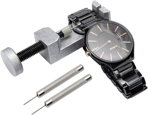 Watch Link Remover Kit Watch Pin Removal Tool Band Strap Remover Repair Tool with 3 Needles for Bracelet Adjustment (Silver) in Kuwait