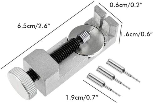 Watch Link Remover Kit Watch Pin Removal Tool Band Strap Remover Repair Tool with 3 Needles for Bracelet Adjustment (Silver) in Kuwait