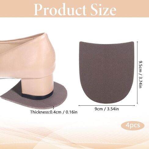2 Pairs Boot Heel Replacement 4 Mm Thick Rubber Heel Replacement for Bottom of Shoes, Self-Adhesive Sole Protectors for High Heels & Flats Women Men Boots in Saudi Arabia