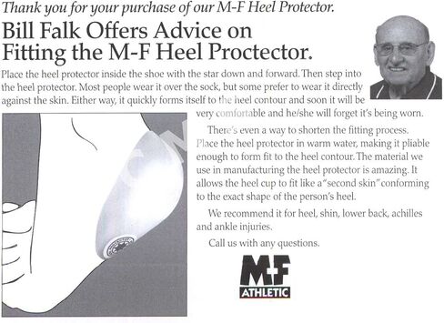 M-F Athletic Plastic Heel Protector Cups Heat Moldable Small Junior Women 7.5 and Less BOX PAIR in Kuwait