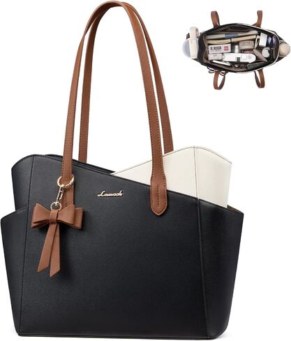 LOVEVOOK Small Tote Purse for Women, 2026 Structured PU Leather Handbags with Top Handle, Elegant Satchel Shoulder Bag in Kuwait